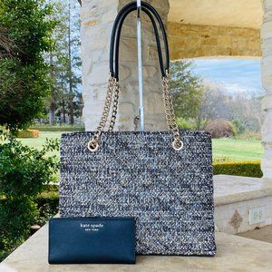 NWT Kate Spade Tweed Natalia bag&wallet